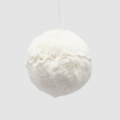  EDG - Enzo de Gasperi - Pallina di natale piccola decorazione Furry d.10 - Colore: Bianco - SKU: 6500463A100 