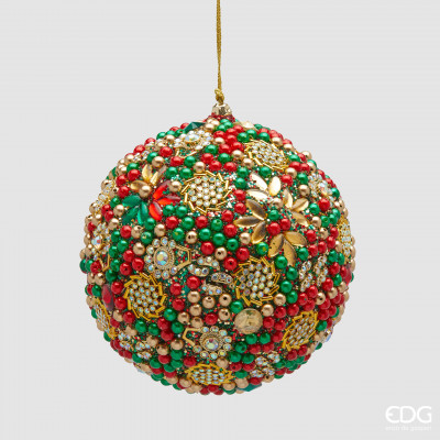  EDG - Enzo de Gasperi - Mille perle - Pallina grande per albero di natale - Colore: Verde - SKU: 6500778A700 