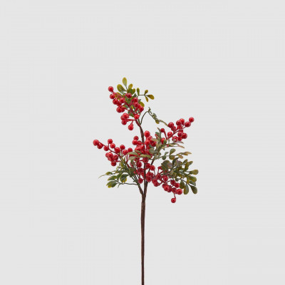 EDG - Enzo de Gasperi - Pianta artificiale ramo di Nandina Paillettes - Colore: Rosso - SKU: 250760-400