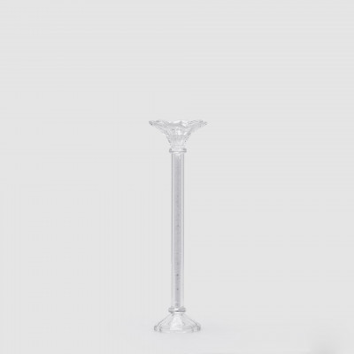 EDG - Enzo de Gasperi - Portacandela alto in cristallo con fiore - SKU: 4400067A000