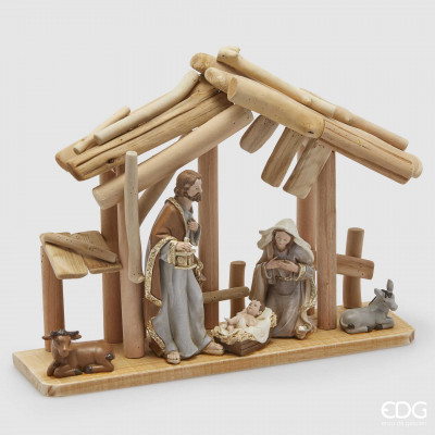 EDG - Enzo de Gasperi Presepe con la natività Colore: Marrone Chiaro