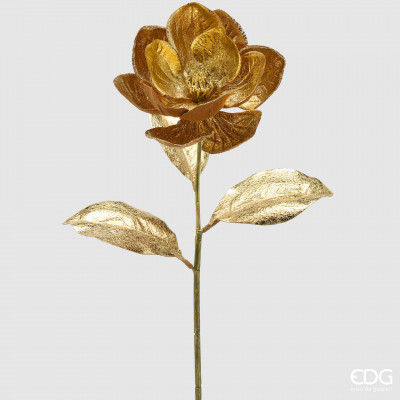 EDG - Enzo de Gasperi Magnolia Ramo di magnolia con foglie Colore: Oro