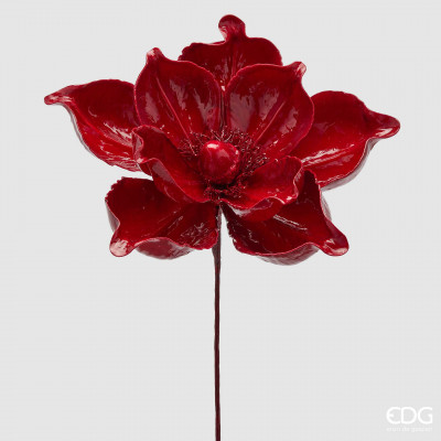 EDG - Enzo de Gasperi Glossy Ramo glossy con magnolia Colore: Rosso Borgogna