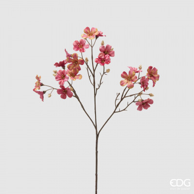 EDG - Enzo de Gasperi Ramo piombaggine velluto con foglie Colore: Rosa