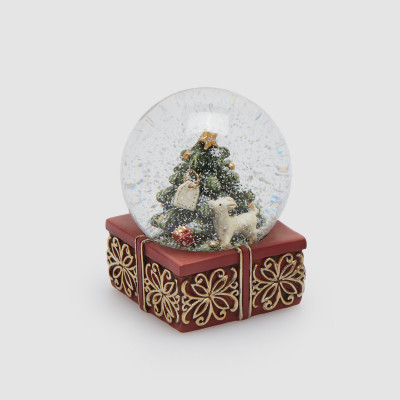  EDG - Enzo de Gasperi - Sfera acqua con babbo natale - Colore: Verde/Rosso - SKU: 8101274A774/ROSSO 