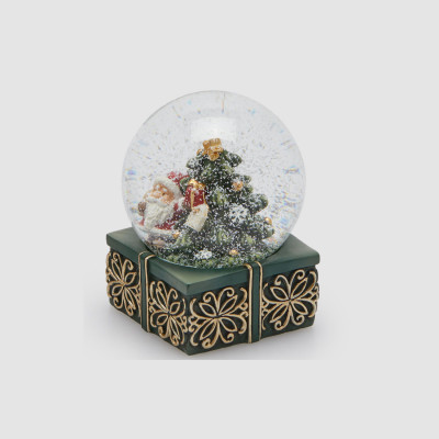  EDG - Enzo de Gasperi - Sfera acqua con babbo natale piccolo - Colore: Verde - SKU: 8101274A774/VERDE 