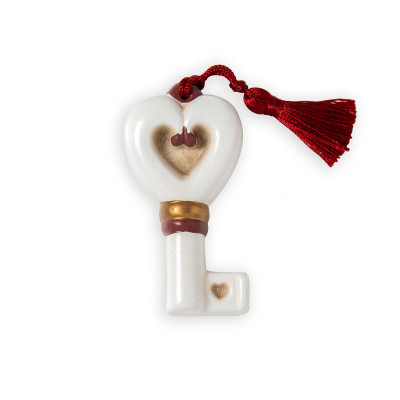 Egan - Amore - Bomboniera Vari Eventi - Chiave Cuore piccola "Amore" - Colore: Rosso/Bianco - SKU: CH16S/1CU
