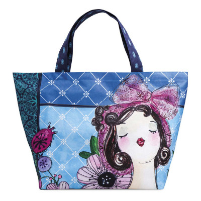 Egan - Le Pupazze - Borsa in tessuto - Colore: Azzurro - SKU: TPU6311/2AZ