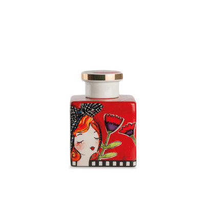  Egan - Le Pupazze - Bottiglia con tappo in ceramica per profumatori ambienti - Colore: Rosso - SKU: PU48Q/3S 