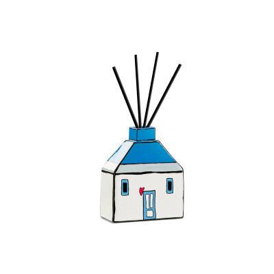  Egan - Le Casette - Bottiglia profumatore grande in cermica smaltata dal design moderno - Colore: Blu - SKU: 192037 