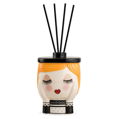  Egan - Le Pupazze - Bottiglia profumatore in ceramica con bastoncini "Mimì" - Colore: Nero - SKU: 214045 