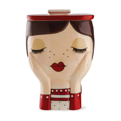  Egan - Le Pupazze - Contenitore in ceramica - Mimì - Colore: Marrone/Rosso - SKU: 214012 