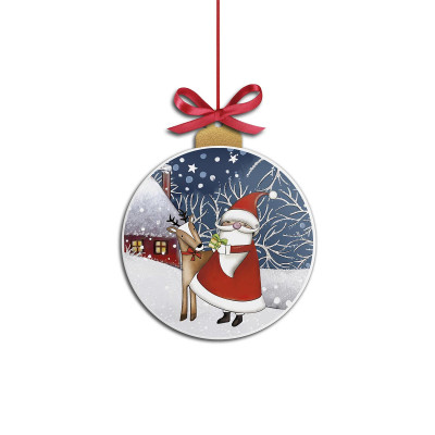 Egan - Pensieri & Parole - Decorazione per albero di natale "Babbo Natale" - Colore: Multicolore - SKU: 120195