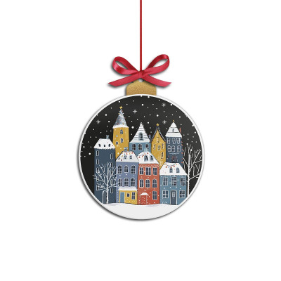 Egan - Pensieri & Parole - Decorazione per albero di natale "Paesaggio" - Colore: Multicolore - SKU: 120194