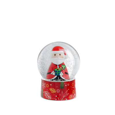  Egan - Palla di neve a luci led con Babbo Natale - Colore: Rosso - SKU: 120043 