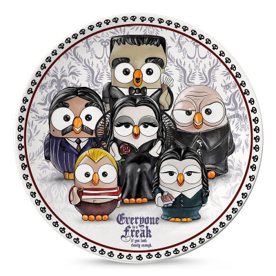  Egan - The Addams Family - Piatto pizza in ceramica dal design moderno d.31 - Colore: Multicolore - SKU: 110014 