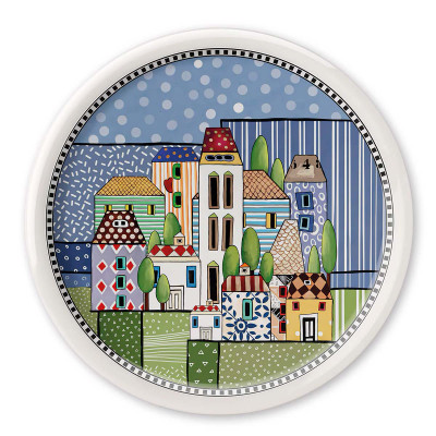  Egan - Paese Mio - Piatto pizza in ceramica - Colore: Blu - SKU: 121083 