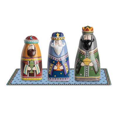 Egan - Presepe con i Re Magi con tappetino - Colore: Multicolore - SKU: 120095