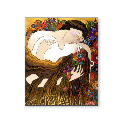 Egan - Laurel Burch - Quadro contemporaneo in tela dipinto a mano First Kiss - SKU: 111008