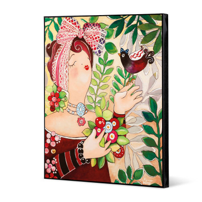 Egan - Le Pupazze - Quadro moderno in tela dipinta a mano "La Miranda" 80x100 - SKU: 101008-