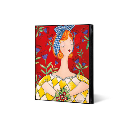 Egan - Le Pupazze - Quadro moderno in tela dipinta a mano "La Pina" 50x60 - SKU: 101003