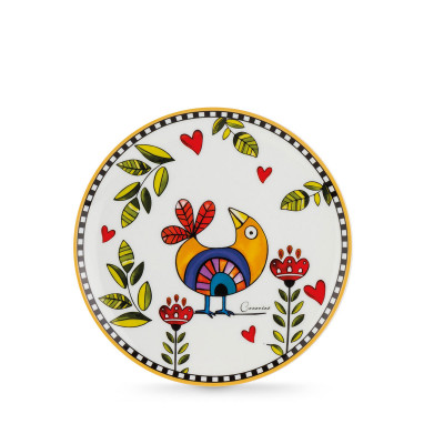  Egan - Cocoricò - Set 6 piatti da dessert in porcellana dal design moderno - Colore: Giallo - SKU: 228009 