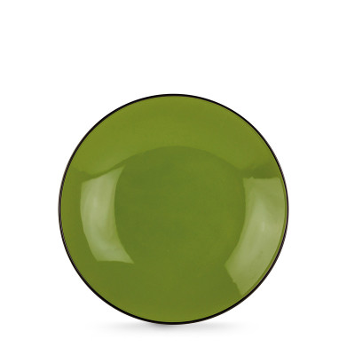 Egan - Cocoricò - Set 6 piatti fondi in porcellana dal design elegante - Colore: Verde - SKU: 228005