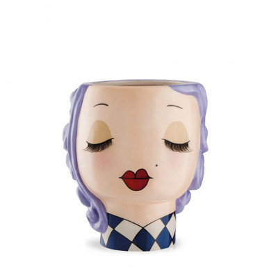 Egan - Le Pupazze - Vaso in ceramica dal design moderno "Gaia" - Colore: Viola - SKU: 214005