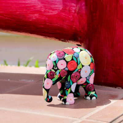 Elephant Parade - Rambling rose - Soprammobile Elefantino 15cm - Colore: Multicolore - SKU: 8858831245297