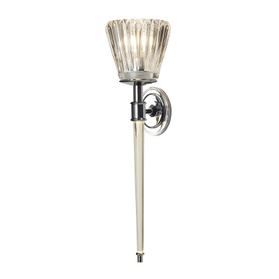 Elstead Lighting - Agatha - Applique a parete in metallo con diffusore in vetro a LED dal design moderno - Colore: Cromato - 1 Lampadina - G9 - 3W - IP44 - SKU: BATH-AGATHA-PC