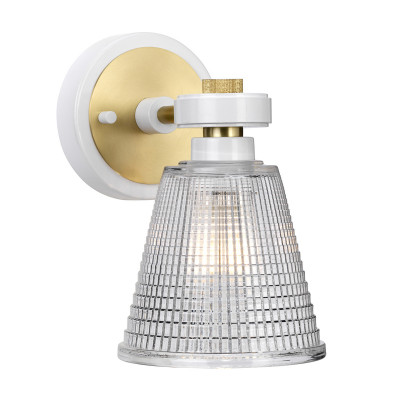 Elstead Lighting - Gunnislake - Applique a parete per bagno con diffusore moderno a LED G9 e paralume in vetro - 1 Lampadina G9 3W - IP20 - SKU: BATH-GUNNIS1