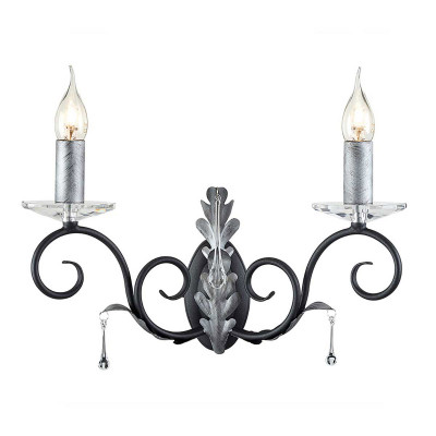 Elstead Lighting - Amarilli - Applique classica con struttura in acciaio doppio diffusore e dettagli in vetro - 2 Lampadine E14 60W - IP20 - SKU: AML2