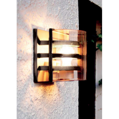 Elstead Lighting - Frida - Applique da parete 1 luce da esterno con struttura in metallo diffusore in vetro - Colore: Grafite - 1 Lampadina E27 100W - IP54 - SKU: FRIDA-M