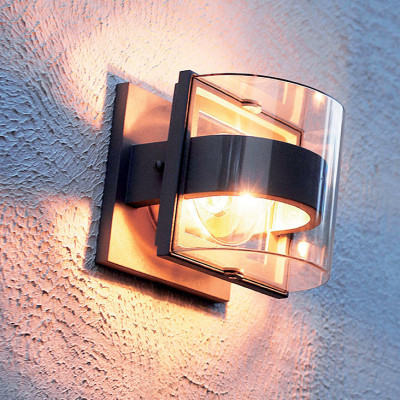 Elstead Lighting - Frida - Applique da parete 1 luce da esterno con struttura piccola in metallo e vetro - Colore: Grafite - 1 Lampadina E27 60W - IP54 - SKU: FRIDA-S