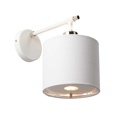 Elstead Lighting - Balance - Applique da parete in acciaio con diffusore in tessuto dal design moderno - 1 Lampadina E27 40W - IP20 - SKU: BALANCE1