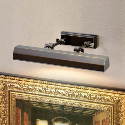 Elstead Lighting - Chawton - Applique da parete media per quadri con struttura e diffusore in acciaio - Colore: Bronzo - 2 Lampadine - E14 - 40W - IP20 - SKU: CHAWTON-PLM-DB
