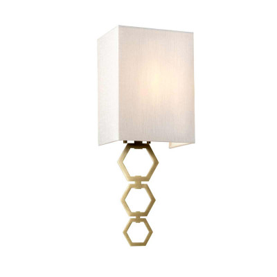 Elstead Lighting - Ria - Applique da parete moderna piccola in acciaio con diffuosre in tessuto - 1 Lampadina E27 60W - IP20 - SKU: RIA-SMALL