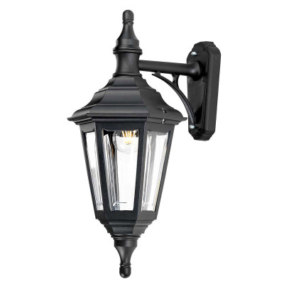 Elstead Lighting - Kinsale - Applique da parete per esterno con struttura in resina e diffusore in acrilico - Colore: Nero - 1 Lampadina E27 100W - IP44 - SKU: KINSALE-WALL