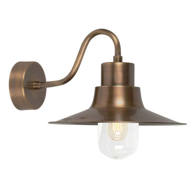 Elstead Lighting Sheldon Applique da parete per esterno struttura in ottone e diffusore in vetro Colore: Ottone