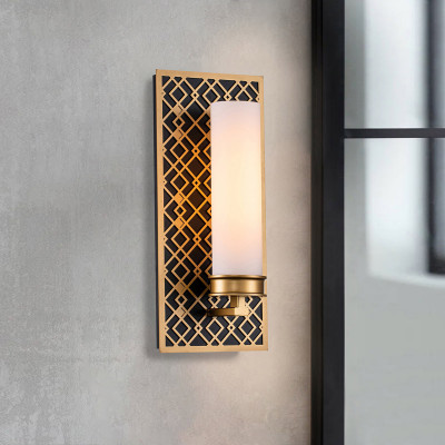Elstead Lighting - Ziggy - Applique moderna da parete con struttura in acciaio e diffusore in vetro - 1 Lampadina E27 60W - IP20 - SKU: ZIGGY1