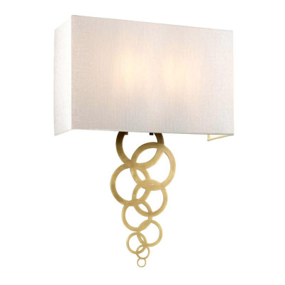 Elstead Lighting - Rosa - Applique moderna grande con struttura in acciaio e diffusore in tessuto quadrato - 2 Lampadine E27 60W - IP20 - SKU: ROSA-LARGE