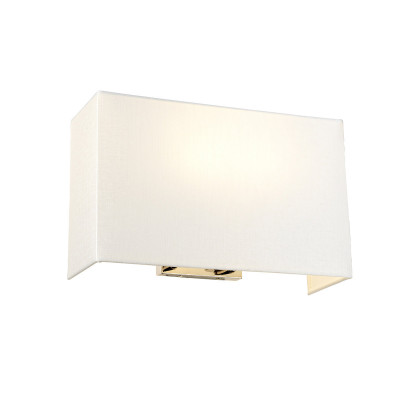 Elstead Lighting - Riley - Applique moderna grande con struttura in acciaio e paralume in tessuto - 2 Lampadine E27 60W - IP20 - SKU: DL-RILEY-L-IV