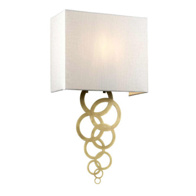 Elstead Lighting - Rosa - Applique moderna media con struttura in acciaio e diffusore in tessuto quadrato - 1 Lampadina E27 60W - IP20 - SKU: ROSA-MEDIUM