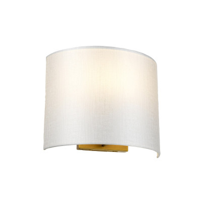 Elstead Lighting - Cooper - Applique moderna media con struttura in acciaio e paralume in tessuto curvo - 1 Lampadina E27 60W - IP20 - SKU: DL-COOPER-M-IV