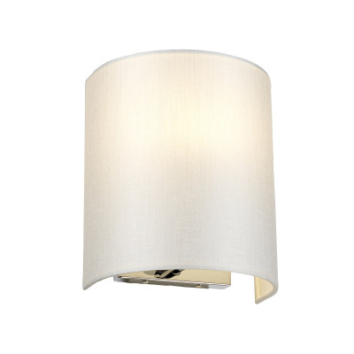 Elstead Lighting - Cooper - Applique moderna piccola con struttura in acciaio e paralume in tessuto curvo - 1 Lampadina E27 60W - IP20 - SKU: DL-COOPER-S-IV