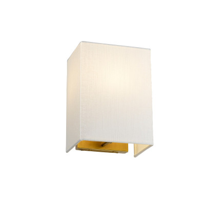 Elstead Lighting - Riley - Applique moderna piccola con struttura in acciaio e paralume in tessuto - 1 Lampadina E27 60W - IP20 - SKU: DL-RILEY-S-IV