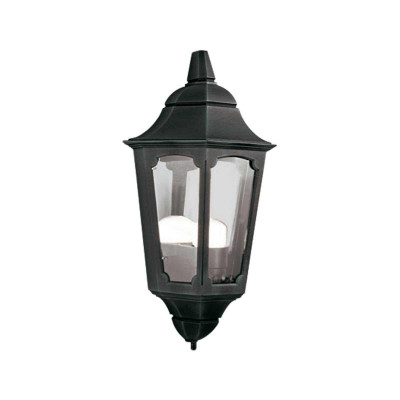 Elstead Lighting - Parish - Applique per esterni da parete con struttura in alluminio e diffusore in vetro - Colore: Nero - 1 Lampadina E27 100W - IP44 - SKU: PR7-BLACK