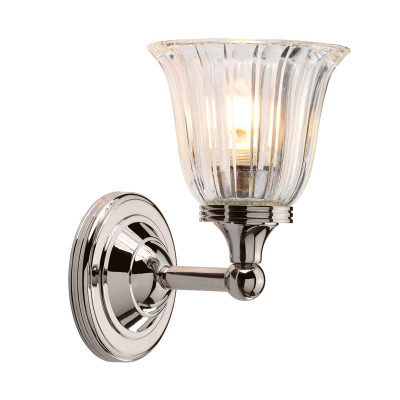 Elstead Lighting - Austen - Applqiue da bagno con struttura in acciaio e diffusore in vetro - Colore: Nichel - 1 Lampadina - G9 - 3W - IP44 - SKU: BATH-AUSTEN1-PN