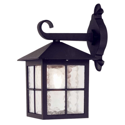 Elstead Lighting - Winchester - Applqiue da parete per esterni con struttura in alluminio e diffusore in vetro - Colore: Nero - 1 Lampadina E27 100W - IP44 - SKU: BL18-BLACK