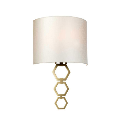 Elstead Lighting - Clark - Applqiue grande con struttura in acciaio e diffusore in tessuto curvo - 1 Lampadina E27 60W - IP20 - SKU: CLARK-MEDIUM